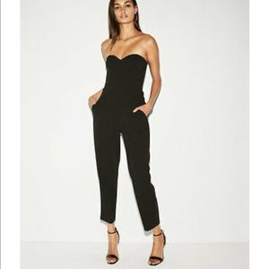 Express Black Strapless Sweetheart Romper